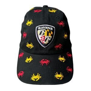 Baltimore Ravens Hat Cap Women's Black Embroidered Strapback Adjustable 5745‎